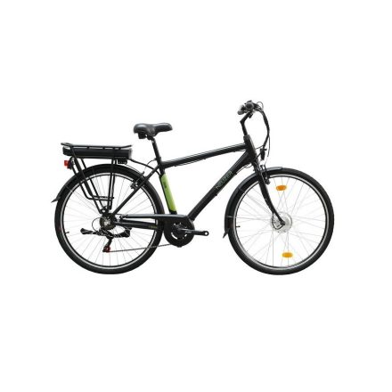Zagon férfi 19 E-Trekking MXUS matt fekete/zöld pedál szenzoros elektromos kerékpár