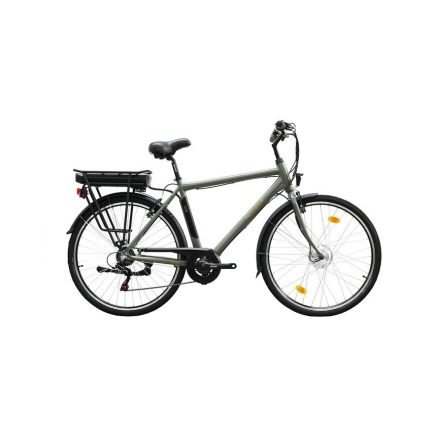 Zagon férfi 19 E-Trekking MXUS zöldes szürke/arany-fekete pedál szenzoros elektromos kerékpár