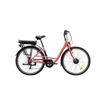 Zagon női 17 E-Trekking MXUS matt korall/fekete pedál szenzoros elektromos kerékpár