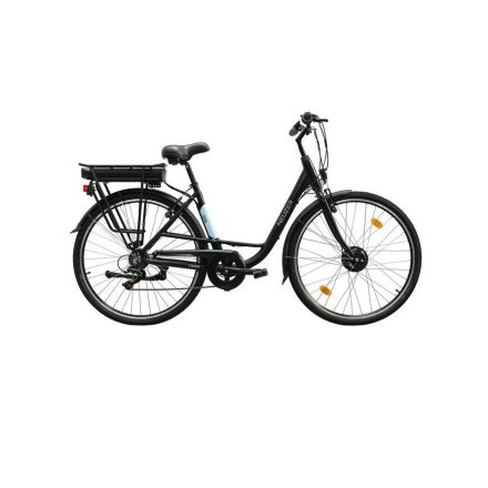 Neuzer Zagon női 17 E-Trekking MXUS matt fekete/kék pedál szenzoros elektromos kerékpár