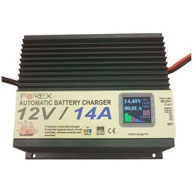 12V/14A Forex Automata akkumulátortöltő TFT kijelzővel