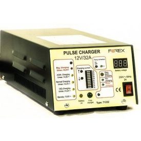 12V/32A Forex Akkumulátortöltő 3 m töltővezetékkel