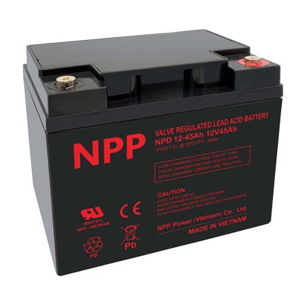 NPP 12V 45Ah akkumulátor elektromos járművekbe